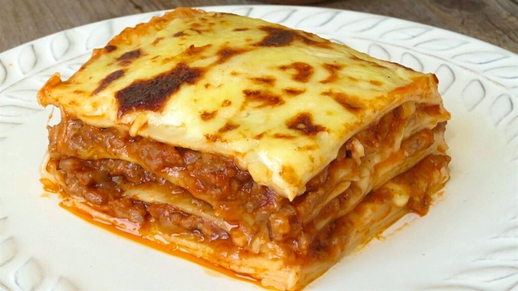 Lasaña de carne picada