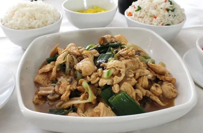 Receta de pollo mongoliano con arroz