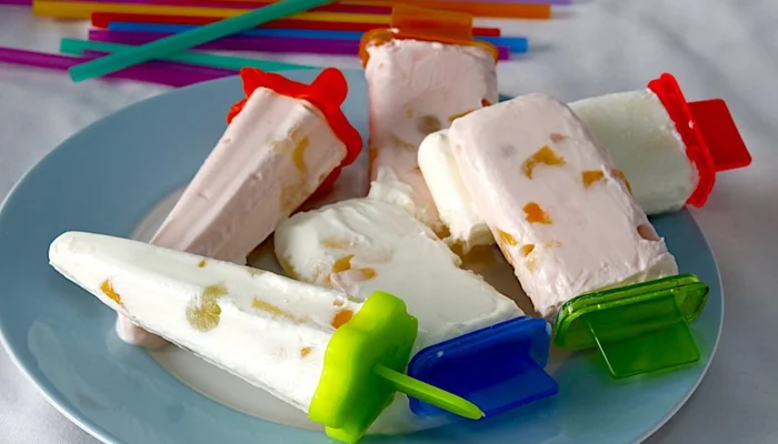 Receta de helado de yogur y frutas