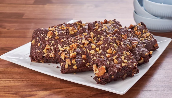 Receta de brownies de chocolate con nueces