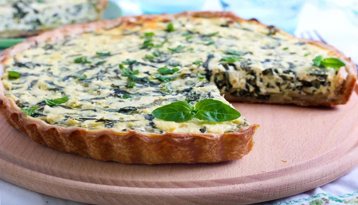 Receta de quiche de espinacas y queso