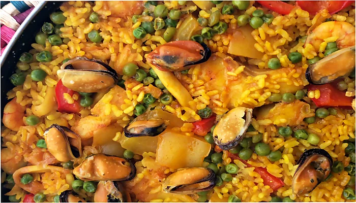 Receta de paella de mariscos