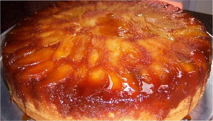 Receta de torta invertida de manzana
