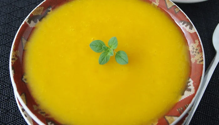 Receta de sopa de calabaza y jengibre