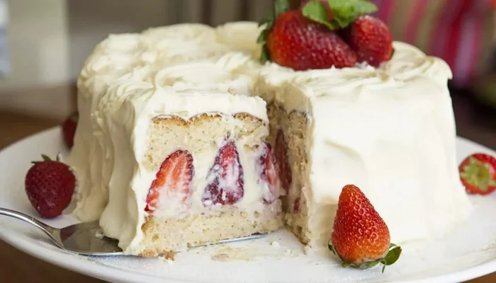 Receta de bizcocho de maíz con crema de mascarpone