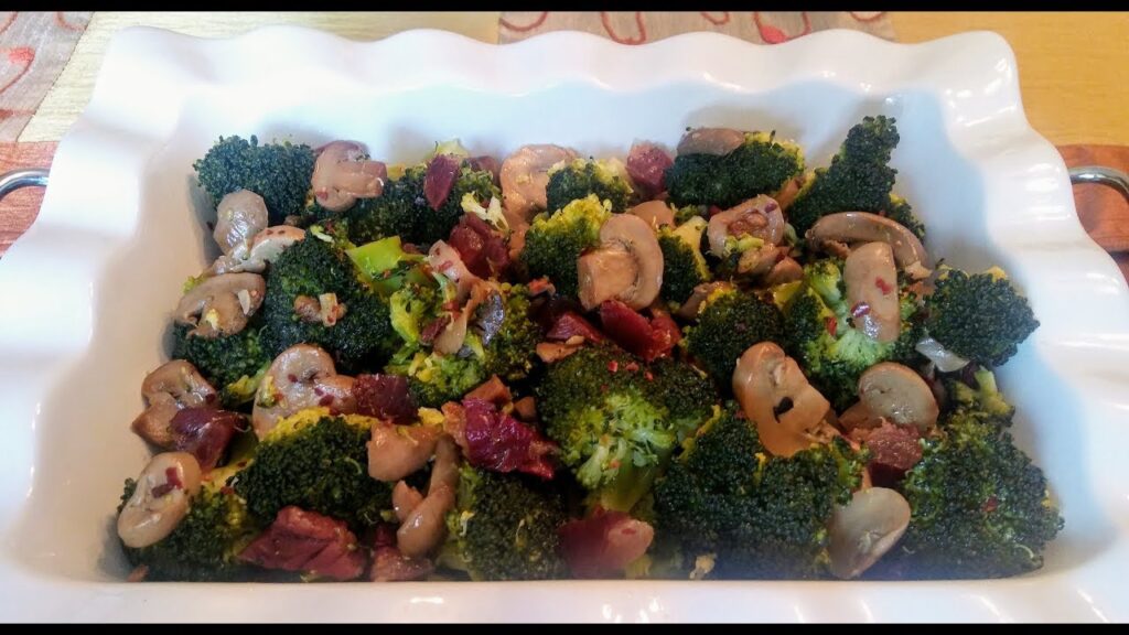Receta de salteado de brócoli y champiñones