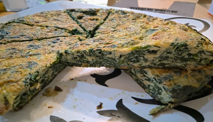 Receta de tortilla de espinacas