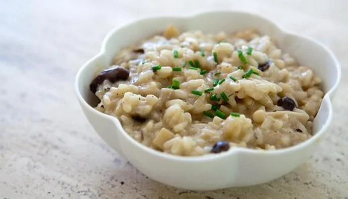 Receta de risotto de champiñones y parmesano