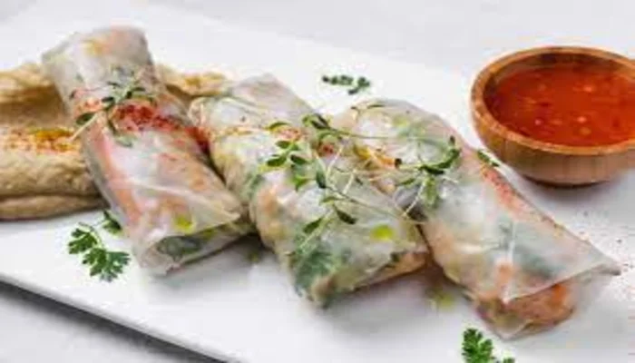 Receta de rollitos de primavera con salsa de cacahuate