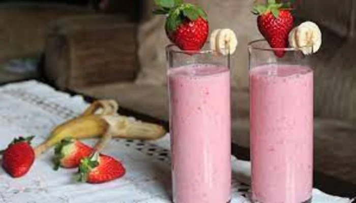 Receta de smoothie de fresa y plátano