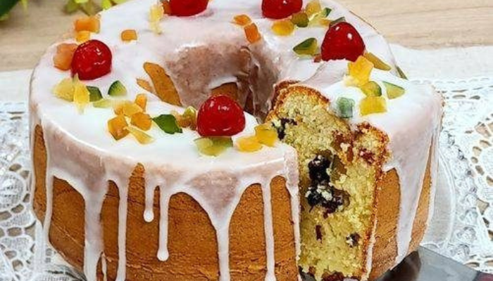 Tarta de frutas para Navidad