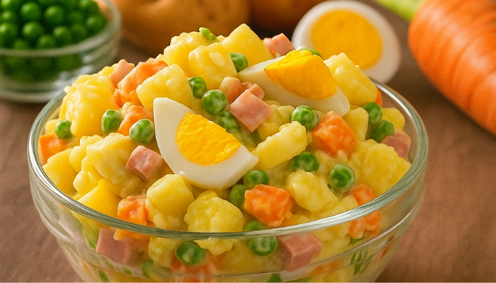Ensalada rusa tradicional cremosa y llena de sabor 1 Ensalada rusa tradicional cremosa y llena de sabor